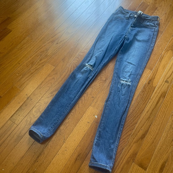 Women’s Fashion Nova Dark Wash Jean Leggings - Size 3 - Picture 3 of 12